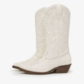 Women's white Western boots